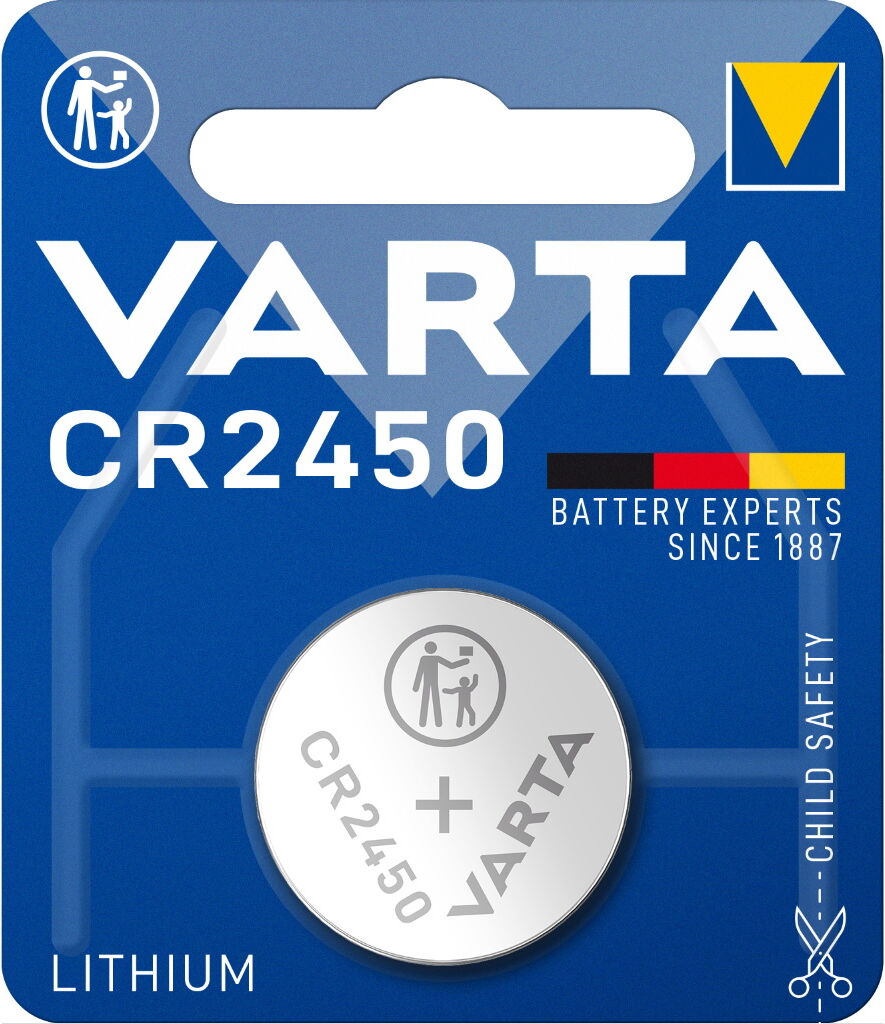 Varta CR2450 3V Lithium Coin Cell Battery 6450101401