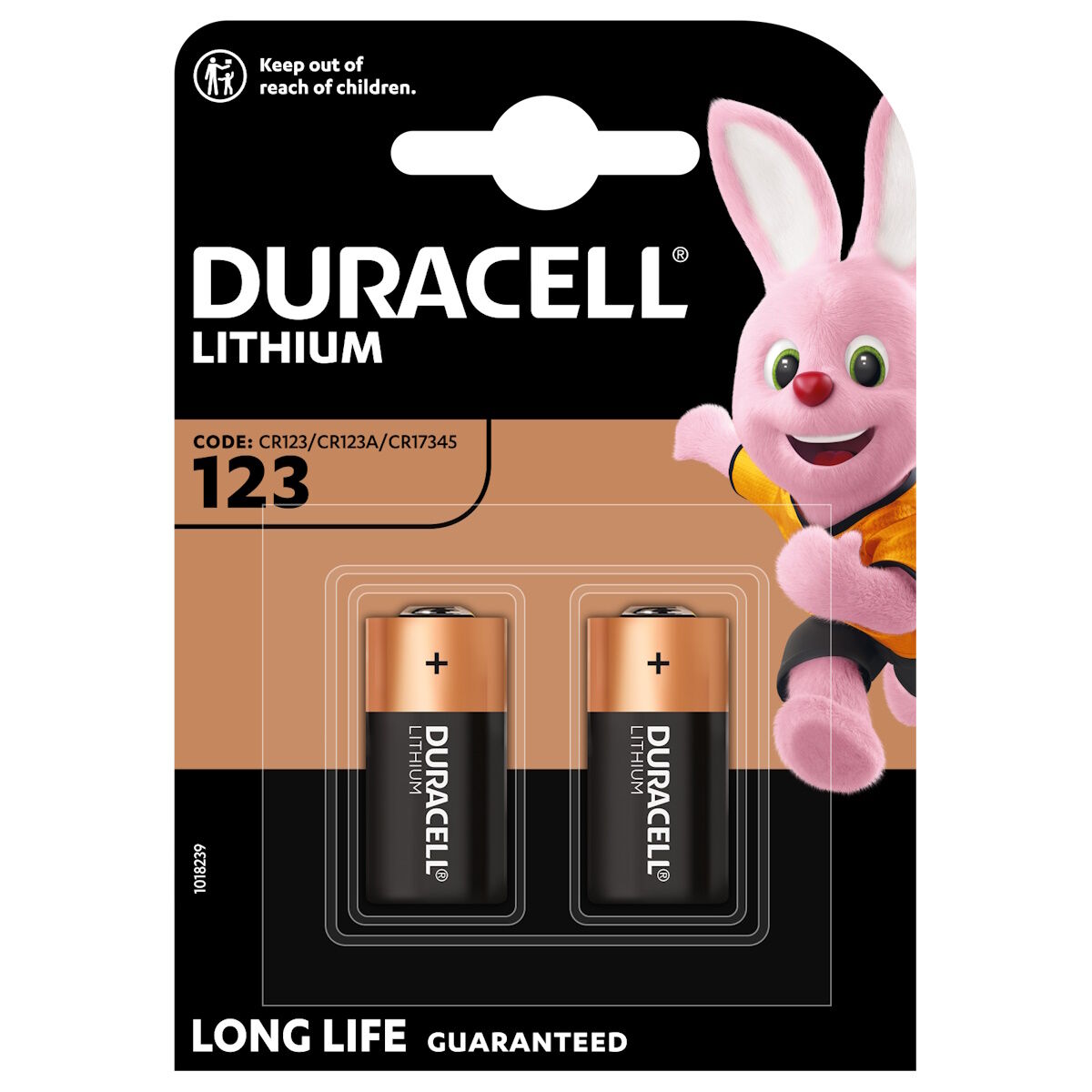 2 x Duracell 123 DL123 CR123A DL123A CR17345 3V Lithium Batteries