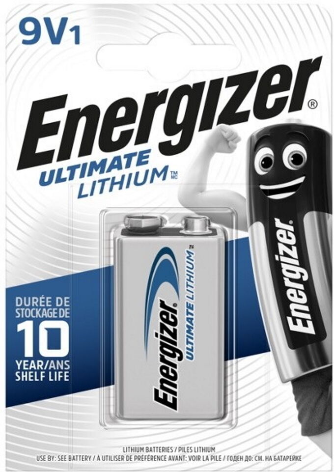 Energizer Ultimate Lithium 9V PP3 L522 Batteries