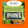 Laurie Kent Designs Welcome to My Garden Bench Pillow USB Version