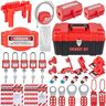 VEVOR 43 PCS Lockout Tagout Kits, Electrical Safety Loto Kit Includes Padlocks, 5 Kinds of Lockouts, Hasps, Tags & Ties, Box, Lockout Safety Tools for Electrical Risk Removal in Industrial, Machinery