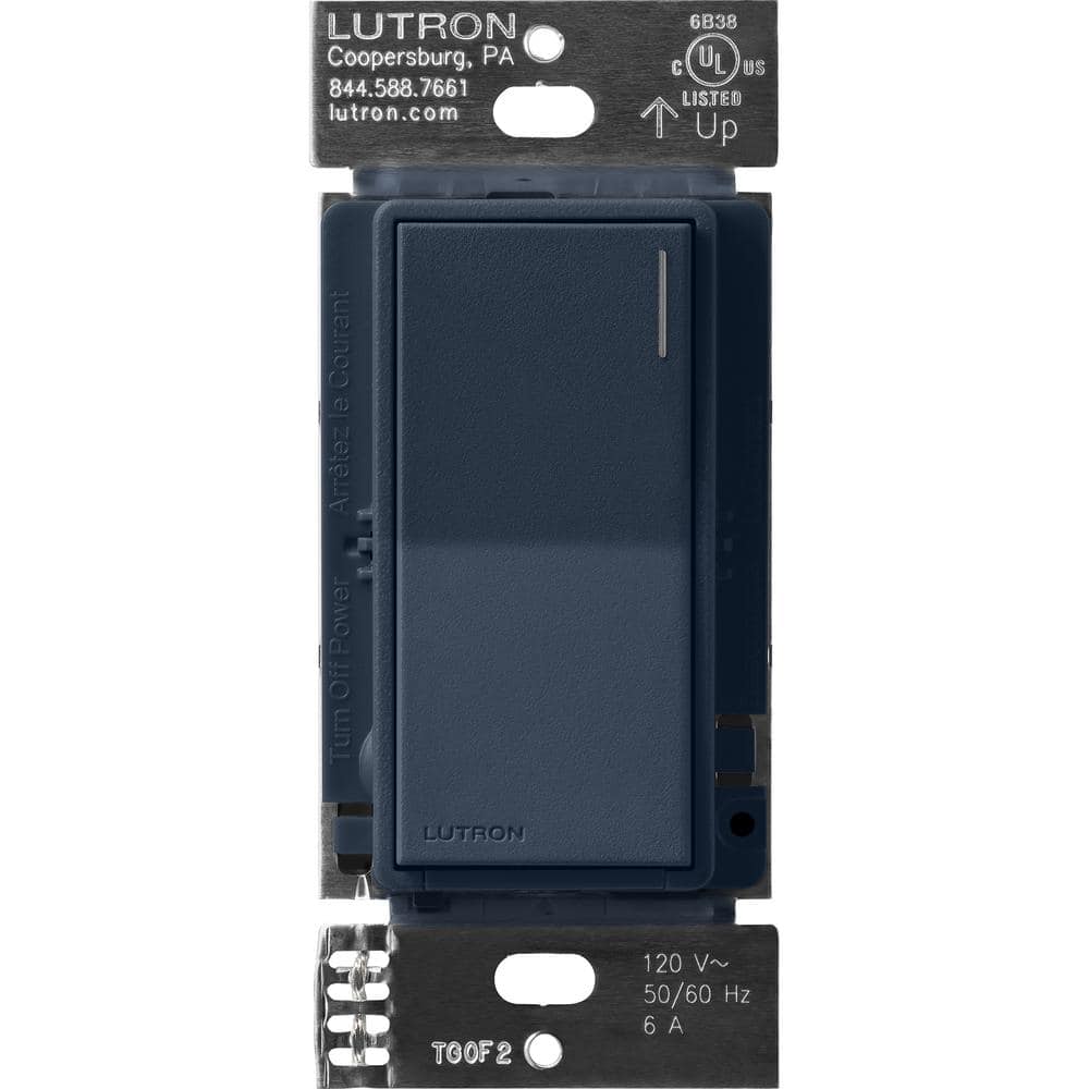 Lutron Sunnata Switch, for 6A Lighting or 3A 1/10 HP Motor, Single Pole/Multi Location, Deep Sea (ST-6ANS-DE)