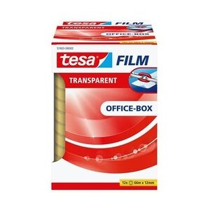 Klebefilm tesafilm® transparent, 12 Rollen 66m x 12mm, Office Box