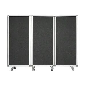 KARAT Stellwand doppelseitig - Mobile und faltbare Trennwand - Rahmen aus Aluminium - Filz / 180 x 150 cm