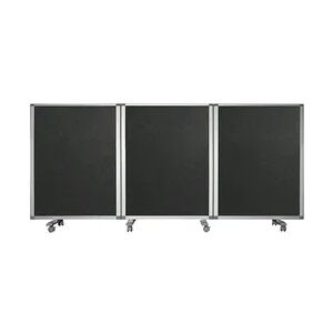 KARAT Stellwand doppelseitig - Mobile und faltbare Trennwand - Rahmen aus Aluminium - Filz / 270 x 120 cm