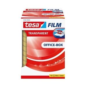 Klebefilm tesafilm® transparent, 12 Rollen 66m x 12mm, Office Box