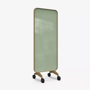 Lintex Skrivetavle af glas Frame Mobile, Farve Fair 550 - Grøn, Ramme Ek, Størrelse B75 x H196 cm