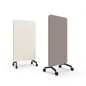 Lintex Mood Fabric Mobile, Farve Lazy 140 / Synergy LDP32 (Lys beige), Fod/hjul-sæt Sort, Størrelse B100 x H196 cm