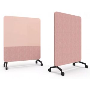 Lintex Mood Fabric Mobile, Farve Naive 640 / Synergy LDP74 (Pink), Fod/hjul-sæt Sort, Størrelse B150 x H196 cm