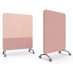 Lintex Mood Fabric Mobile, Farve Naive 640 / Synergy LDP74 (Pink), Fod/hjul-sæt Grå, Størrelse B150 x H196 cm