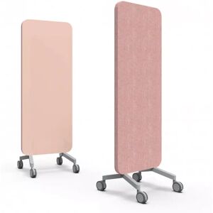 Lintex Mood Fabric Mobile, Farve Naive 640 / Synergy LDP74 (Pink), Fod/hjul-sæt Grå, Størrelse B70 x H196 cm