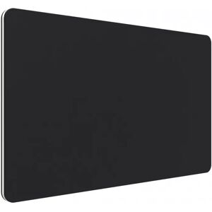 Lintex Edge Bordskærm, Farve Black Molly YA319 - Sort, Størrelse B80 x H70 cm, Listefarve Hvid