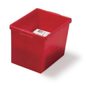 Plastbeholder til affaldssortering, 5-pak, rød