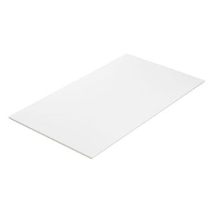 Skrivbordsplade Trend, lige hjørner, 1400x800, hvid
