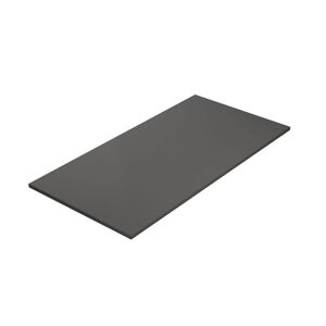Skrivebordsplade lige, LxB 1600x800 mm, mørkegrå