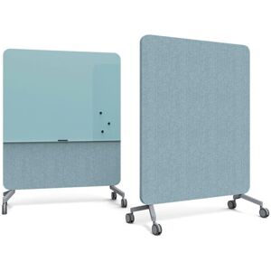 Whiteboard glas Mood Textile Mobile, blå, BxH 1500x1960 mm