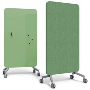 Whiteboard glas Mood Textile Mobile, grøn, BxH 1000x1960 mm