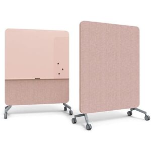 Whiteboard glas Mood Textile Mobile, rosa, BxH 1500x1960 mm