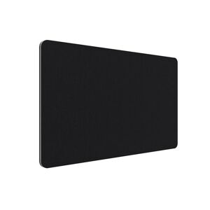 Bordskærm Edge, 1600x400 mm, topmonteret, sort/sort