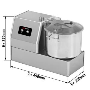 GGM Gastro - Cutter vegetarien - 8 litres - 370 Watt - 230 Volt - 1400 rpm Argent