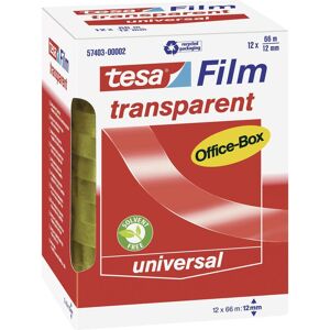 Tesa - 57403 - 66 m - Transparent - Polypropylene (pp) - Carton - Papier - 12 mm - 12 pièce(s) (57403-00002-00) - Publicité