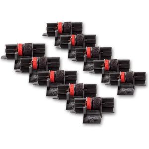 10x Rouleaux d'encre noir-rouge compatible avec Texas Instruments ti 5032 svc calculatrice de poche, caisse enregistreuse - Vhbw - Publicité