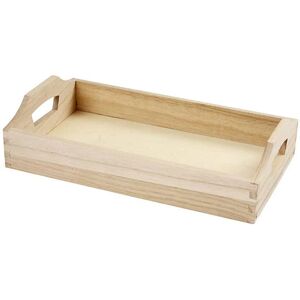 Plateau en bois a decorer - 30 x 17 x 5 cm Creavea