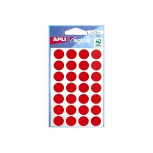 Agipa sachet de 140 pastilles de signalisation rondes gommettes 15 mm rouge fluo 111861 - Publicité