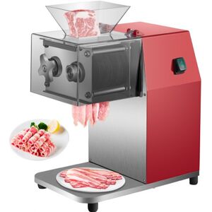 Trancheuse électrique Lame 10 mm Trancheuse à Jambon 1440 tr/min Trancheuse Charcuterie en Acier Inoxydable Matériau PC Transparent 850 W pour Boucherie Restaurant de Fondue Maison de Boulette