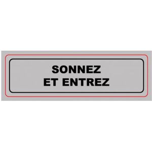 PLAQUE DE SIGNALISATION SONNEZ ET ENTREZ 3321362052276 SIGNALETIQUE PRO BAR CAFE RESTAURANT COMMERCE MAGASIN BUREAU ENTREPOT COMASOUND KARTEL CSK ONLINE