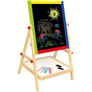 Bino Tableau enfant sur pied magnetique bois 83653