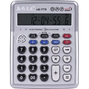 TOMTOP Calculatrice électronique de comptoir de calculatrice électronique d'affichage à cristaux liquides à 12 chiffres Calculatrice de bureau musicale - Publicité