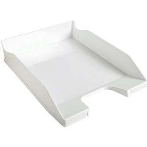 EXACOMPTA Réf. 113213D Lot de 6 corbeilles à courrier COMBO MIDI dimensions utiles 34 x 25 x 6,5 cm pour documents au format A4 + couleur blanc glossy - Publicité