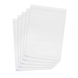 Rocada Bloc en papier pour feuille blanc   Bloc en papier universel pour tableaux blancs avec chevalet   Système de trous   70 g   Pack de 5 blocs - Publicité