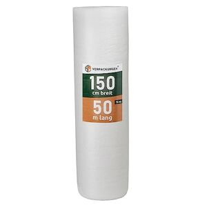 BB-Verpackungen Lot de 2 rouleaux de papier bulle triple épaisseur 1,5 x 50 m avec revêtement en non-tissé (75 microns d'épaisseur, protection des objets fragiles) - Publicité