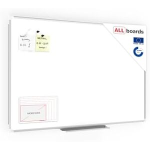 ALLboards Tableau Blanc Magnétique Effaçable à Sec avec Cadre en Aluminium 90x60cm, Whiteboards - Publicité