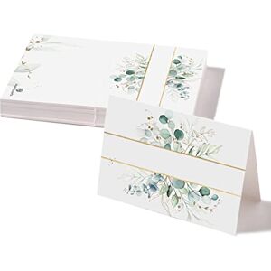 Marvelights Lot de 50 cartons de table de mariage, cartes de nom, cartes de table, pour inscription, mariage, anniversaire, confirmation, communion, baptême (format A7, rayures) - Publicité