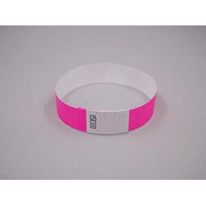 Avery Boite de 1000 bracelets papier TYVEK, largeur 19mm Rose Fluo - Publicité