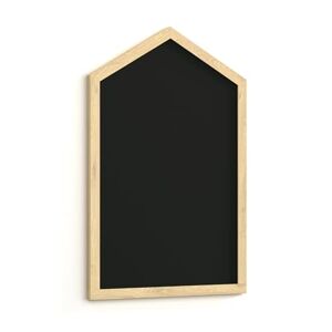 ALLboards Tableau à Craie Noir Magnétique en Forme de Maison avec Cadre en Bois 90x60cm + ensemble d’accessoires - Publicité