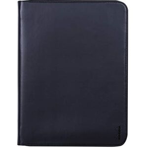 Rhodia 168116C Conférencier Porte-Documents Noir pour Bloc-Notes et Cahiers A4 ou A4+ Dimensions Fermé 25,5x34 cm Pochette pour Tablette Simili Cuir Premium - Publicité