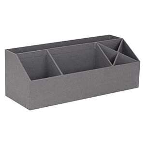 Bigso Box of Sweden organiseur de bureau avec 4 compartiments – système de rangement pour pense-bêtes, trombones, crayons, etc. – casier en panneau de fibre et papier – gris - Publicité