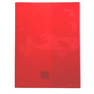 Calligraphe 73403C Un Protège-Cahier Cristalux Rouge 24x32 cm 22/100ème avec Porte-Étiquette PVC Transparent Lisse - Publicité