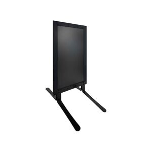 Interface PLV Panneau trottoir cadre bois anthracite sur piètement noir effet ressorts dimensions 124 x 63,5 cm - Publicité