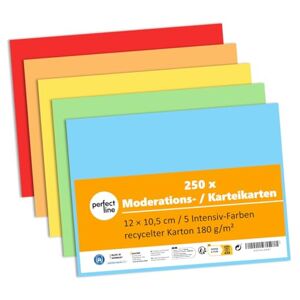perfect line • 250 cartes de modération, carton recyclé, extra fort, fabriqué en Allemagne (intensif, 12 x 10,5 cm) - Publicité