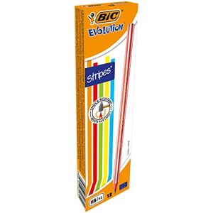 BIC Lot de 12 crayons Evolution Stripes - Publicité