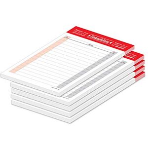 PRICARO Lot de 5 listes de courses "Typo" magnétiques Rouge A6 25 feuilles - Publicité