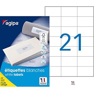 Agipa Apli 101044 Boîte de 2100 Etiquettes multi-usage A4 70 x 42,4 mm - Publicité