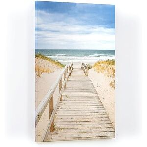 ALLboards Tableau magnétique CANVASboards 90x60cm – Route vers la plage, pour tout type d'Aimants - Publicité