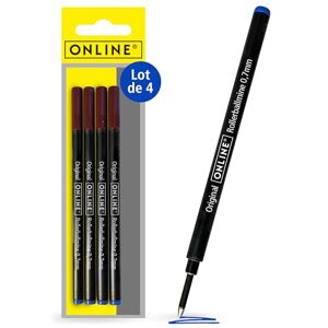 Blister 1 stylo encre bleue + 1 porte-mine 0,5 mm CAPSULE Silver bleu •  MILAN