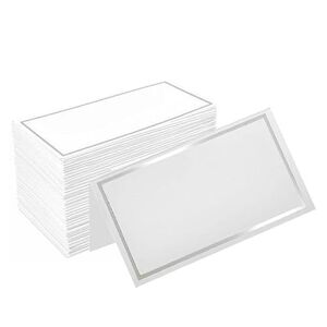 Cerioll Cartes de Place, Marque Place Anniversaire, Marque-Places, 50 Pièces Cartes de Nom Table, Cartons de Placement Blanches, Carte de Noms Cartons de Placement, Vierges Papier Cartonné Cartes de Table - Publicité